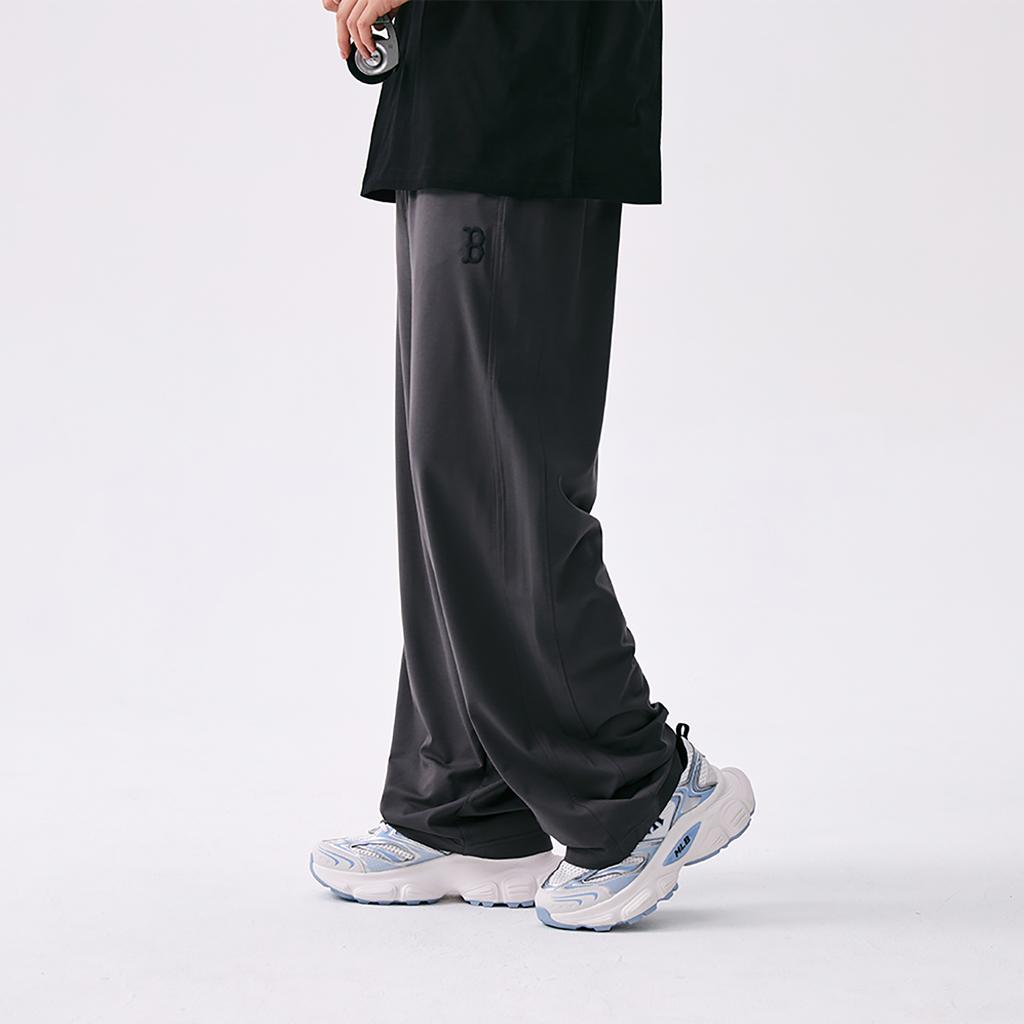 New MLB Boston Red Sox Basic Collection SS25 Knitted Sweatpants Unisex Charcoal Gray 3APTB1153-43CGD