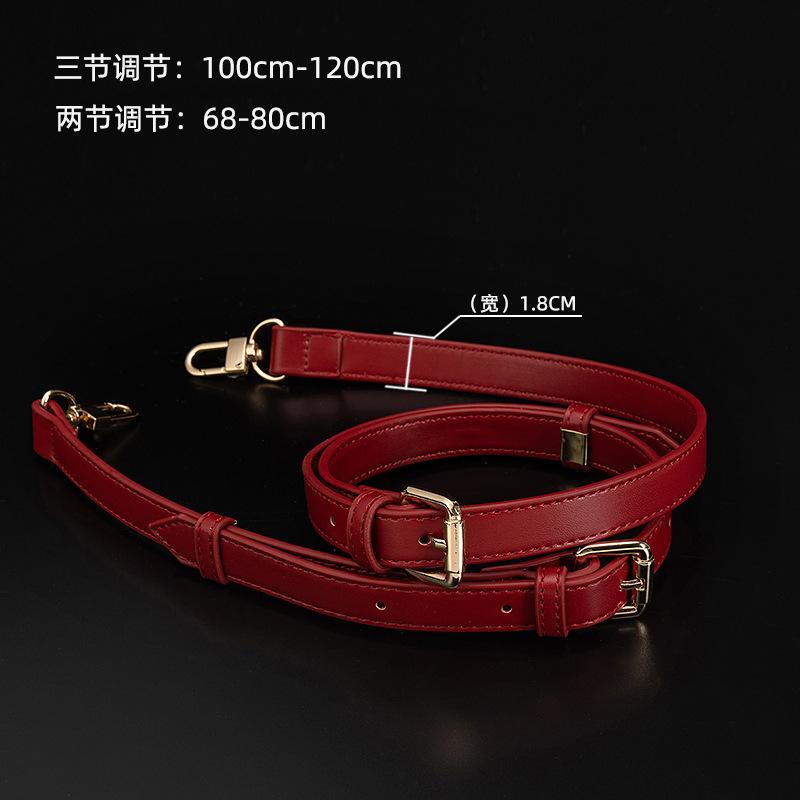 

Custom Leather Bag Strap Adjustable Shoulder Straps Replacement Crossbody Long Bag Belt Women Handbag Belt Accessorise 100~120cm 3 sections 1.8cm