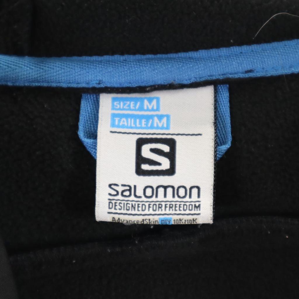 SALOMON Long sleeve Zip hoodie M Black series Back Three Men's Used