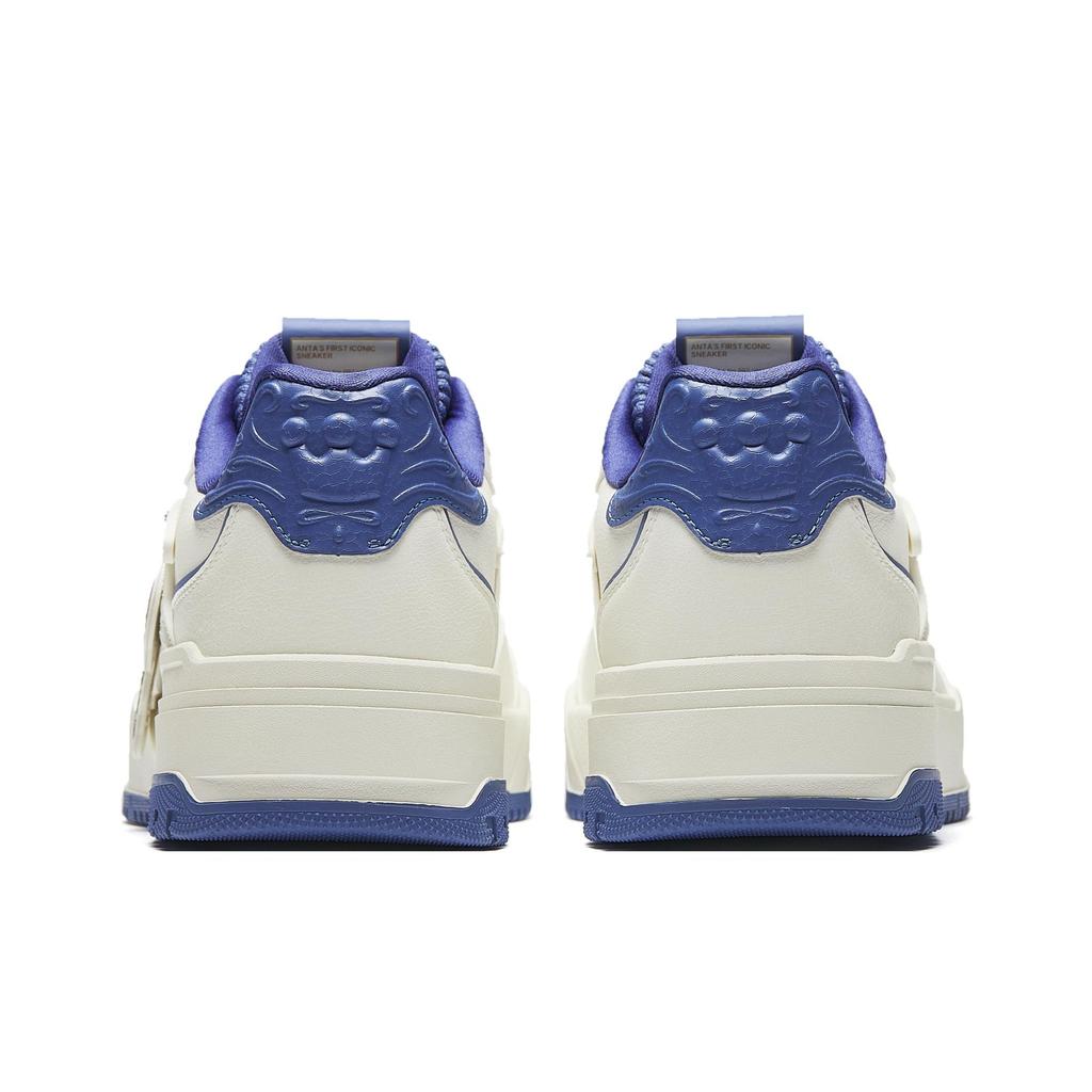 New POP MART X Anta Molly Anti Slip Wear Resistant Low Top Skateboard Shoes Women's White Blue 122518068X-1