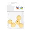 5 perles silicone rondes - 10 mm - jaune