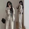 Ladies' Casual Sports Suit Hooded Sweatshirt With Elastic Waist And Wide Leg Pants Fashionable Style For Spring And Autumn