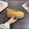 Round Head Muffin Casual Shoes Women's 2024 Winter Lazy Board Shoes Single Shoes One Pedal Heightening Casual Platform Loafers
