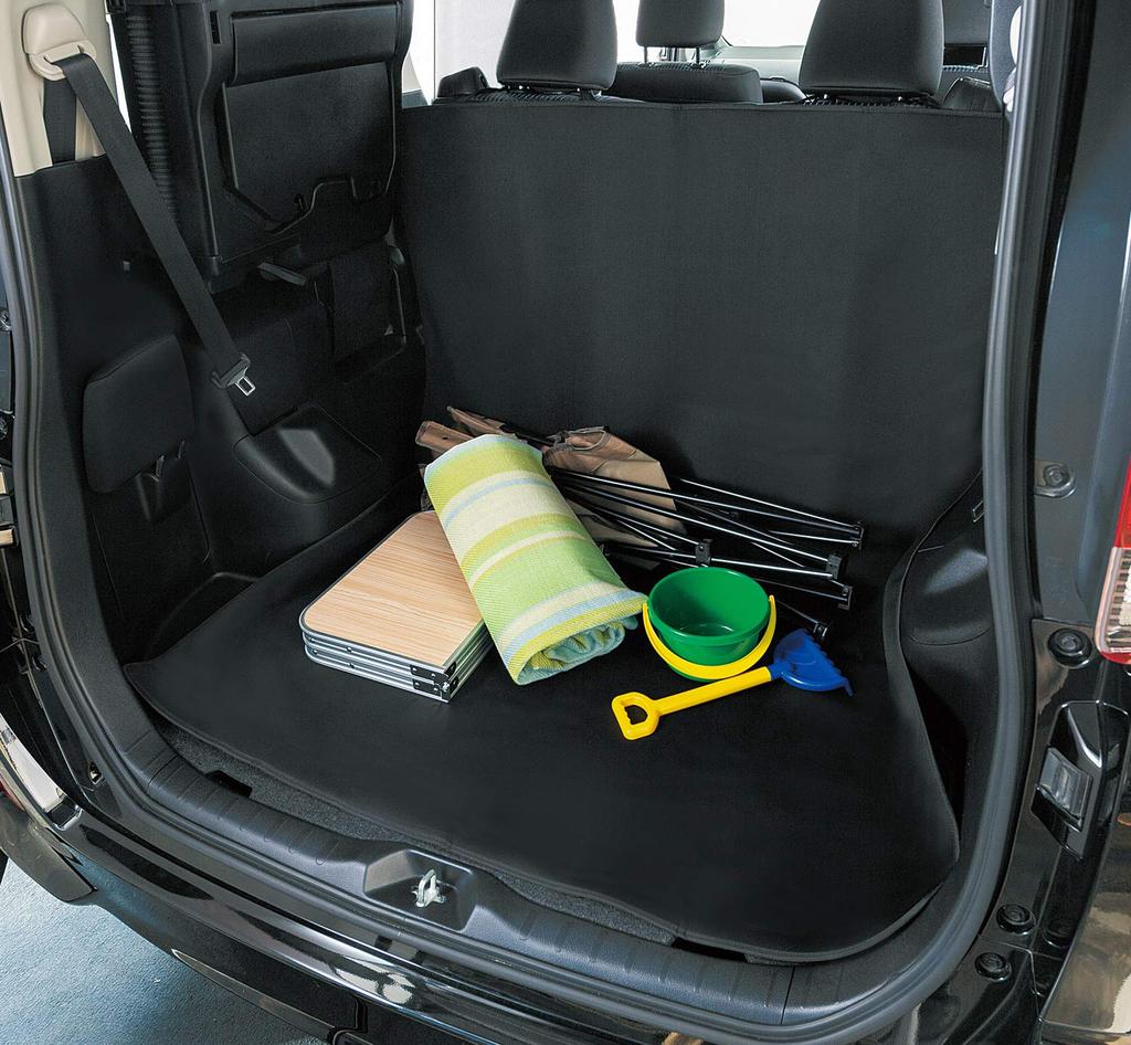 Bonform 7283-16BK Luggage Mat, Waterproof Deo, Light/Normal Car, Cargo Area Cover, 49.2 X 63.0 Inches (125 X 160 Cm), Black