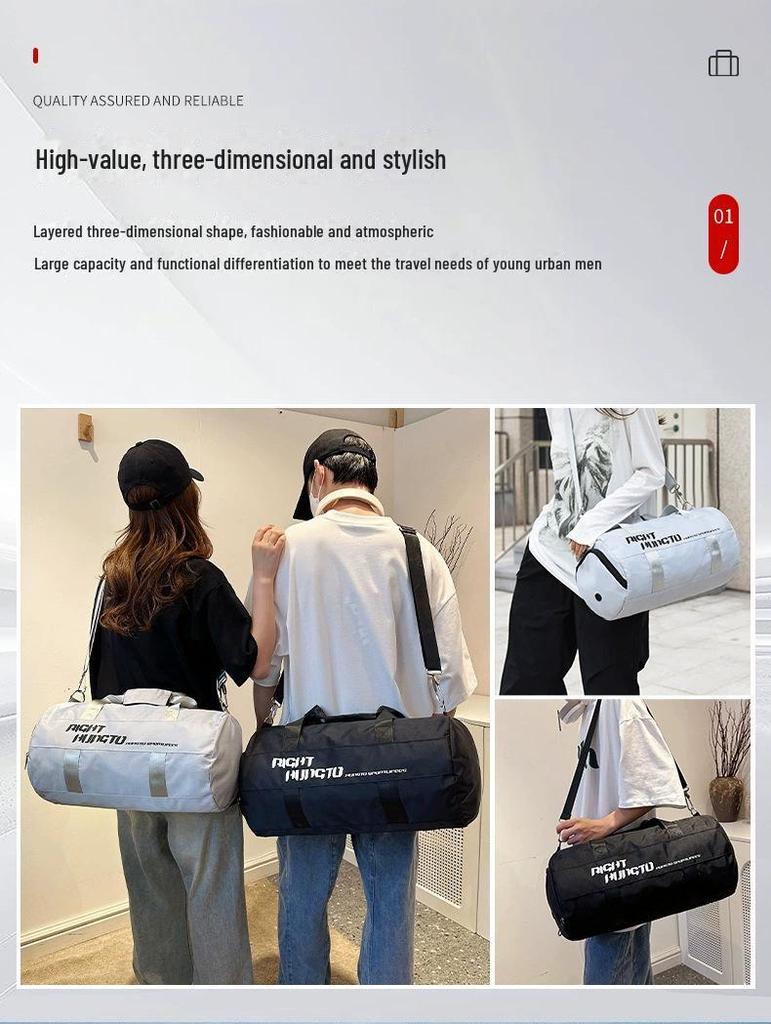 Large Capacity Unisex Travel Bag with Dry/Wet Separation for Sports, Fitness, and Swimming.