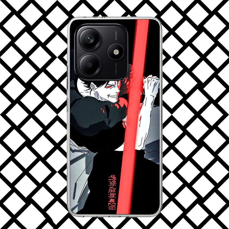 Kaisen J-Jujutsu Fushiguro Toji Phone Case for Xiaomi Redmi Note 15 14 14S 13 12 12S 11 Pro Plus 11E 11T 11S 10S 5G Soft Cover F