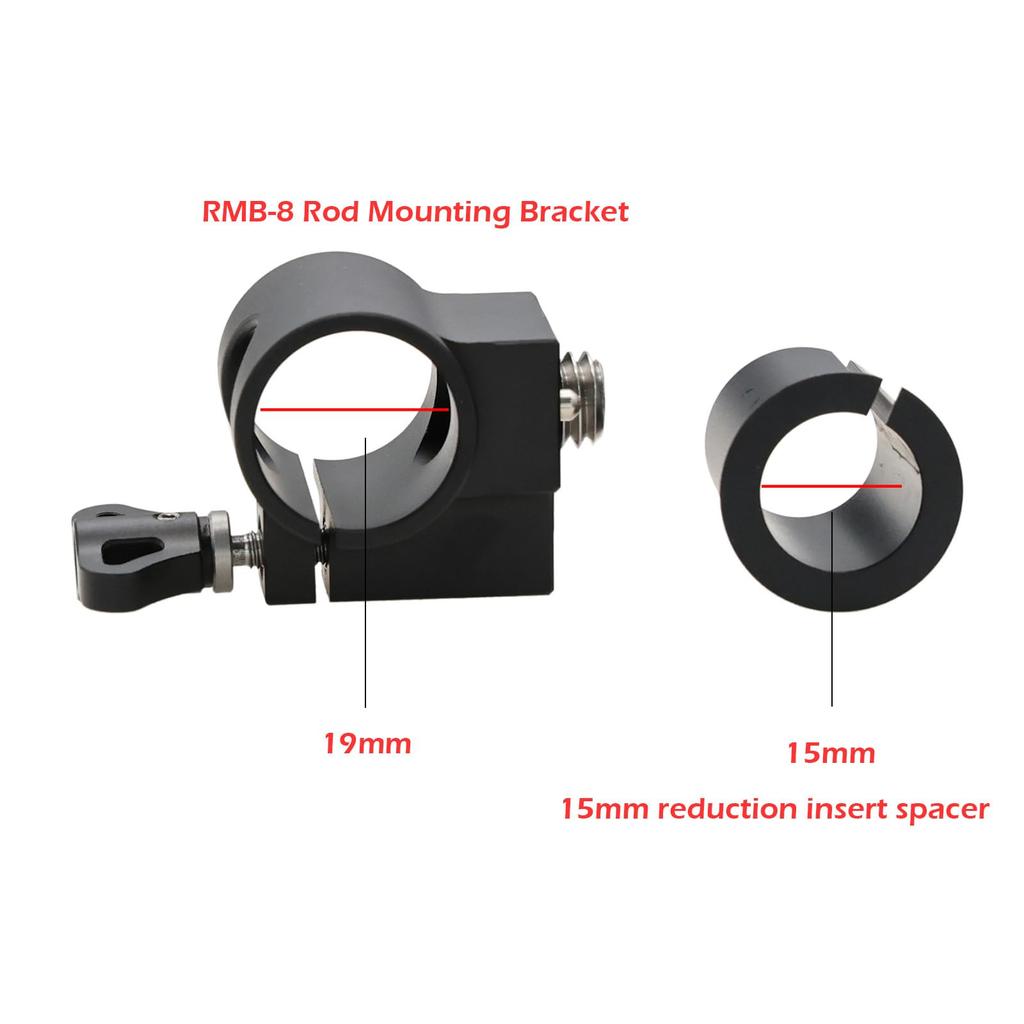 HangTon Rod Mount Bracket 15mm 19mm for ARRI Red Sony Canon Camera Lens Motor EVF Cforce Wireless Screw Follower RMB-8 Focus, 3/8"