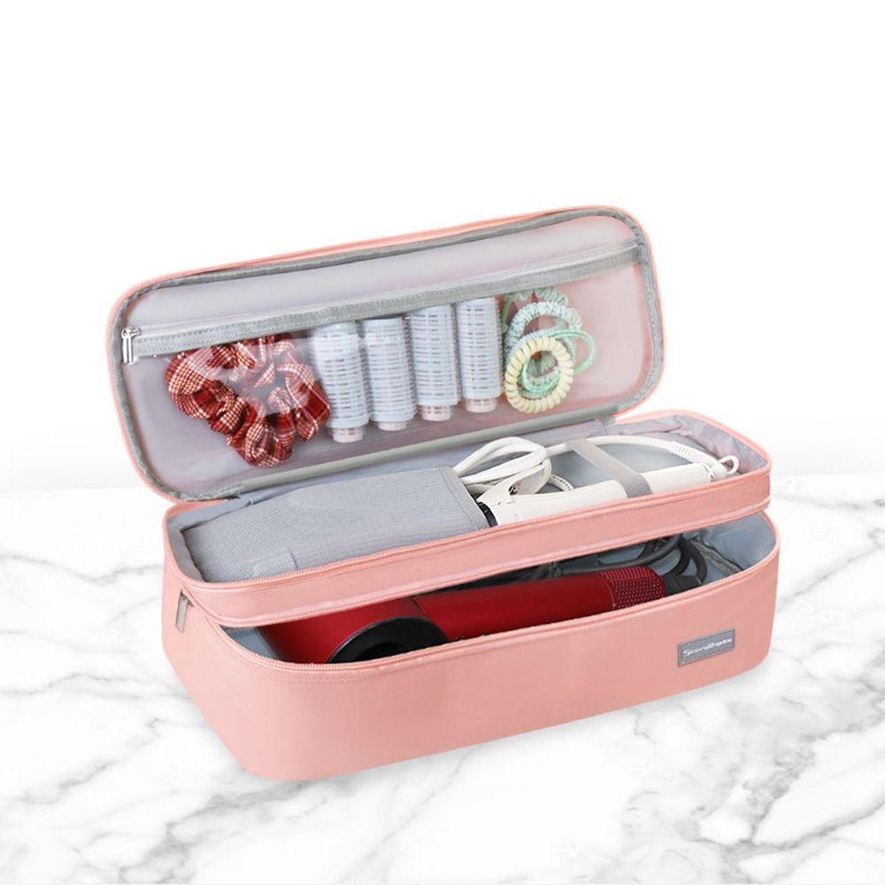 Large Capacity Portable Hair Dryer Tote Bag 2 Layers Hair Tool Organizer  Gift