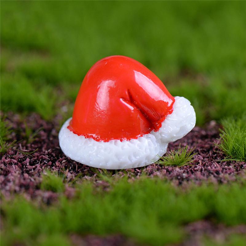 Micro Landscape Resin Crafts Sale Christmas Elk Hat Cute Animal Folk Crafts Small Gifts
