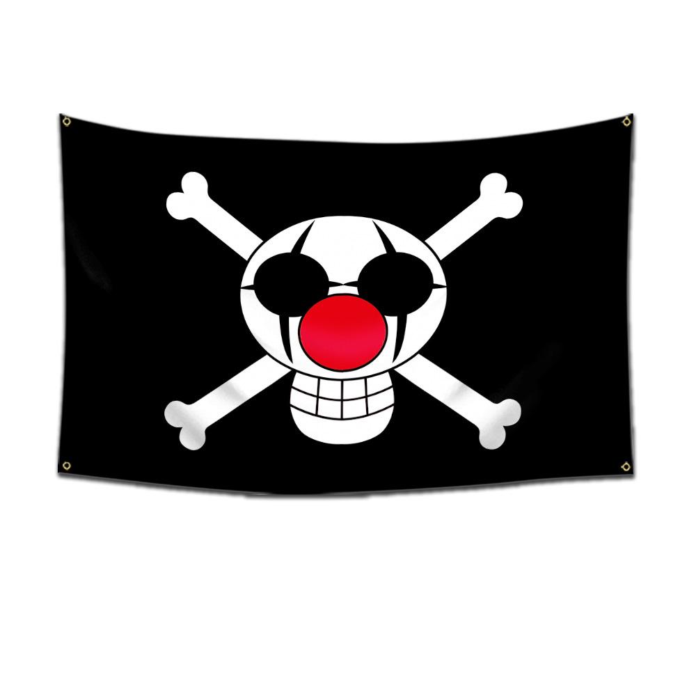 One Piece Anime Jolly Roger Muurdecoratie Banner Schilderen Speelgoed Cartoon Luffy Zoro Strooien Hoed Piraat Schedel Vlag Speelgoed Cadeau 60x90cm