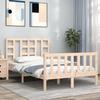 VidaXL Bed Frame with Headboard Small Double Solid Wood 3191941
