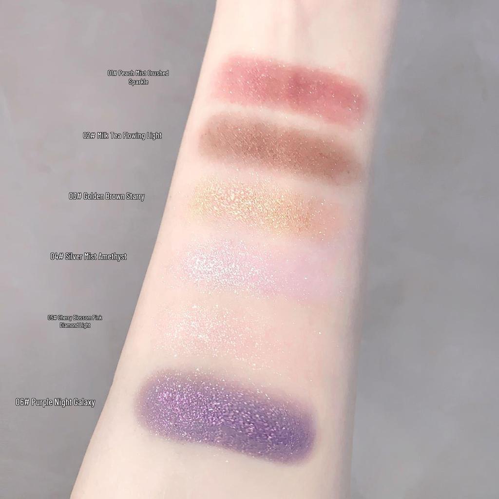 Kakashow Black Shimmer Eyeshadow: Fine Glitter Pearl for Beginners, Highlighting & Under-Eye Makeup