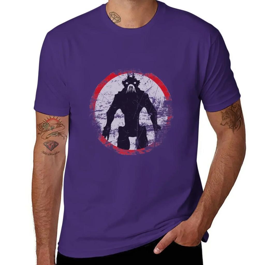 Camiseta con letrero vintage del Distrito 9 top de verano camisetas gráficas oversized para hombre divertidas