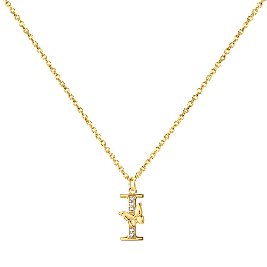 Orstarry 925 Silver Golden A-Z Lucky Letters Necklace Pendant Necklace for Women Birthday Gifts Fashion Fine Jewelry