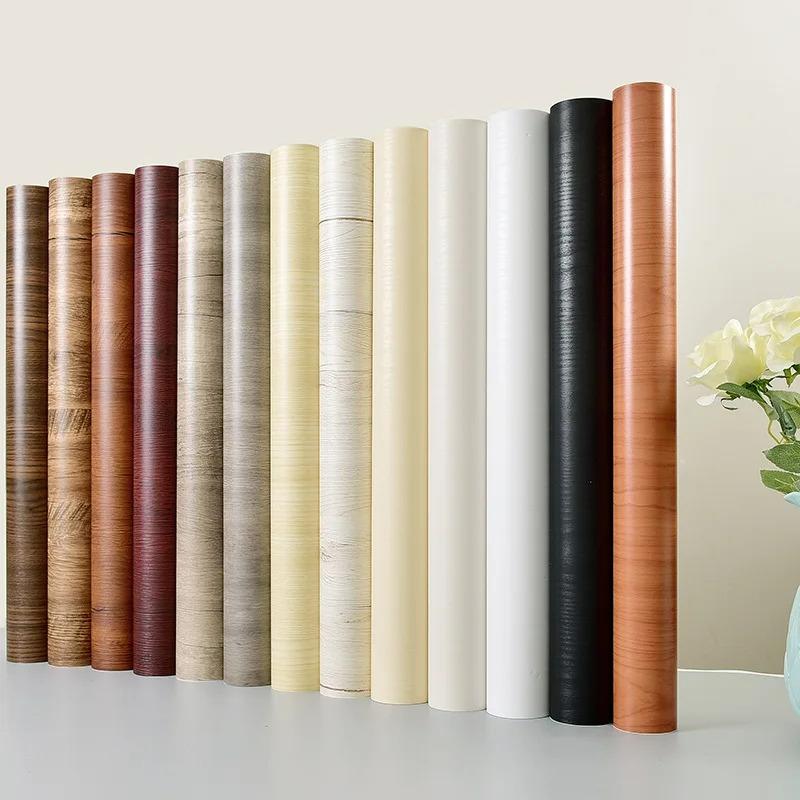 40cm x1m Wood Grain DIY Home Decor Waterproof Wall Stickers Self Adhesive PVC Wallpaper Bedroom Wardrobes Cabinets Sticker