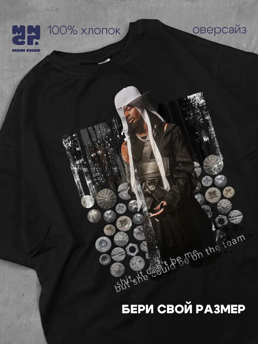 Oversized longline T-shirt with meme print 2XL