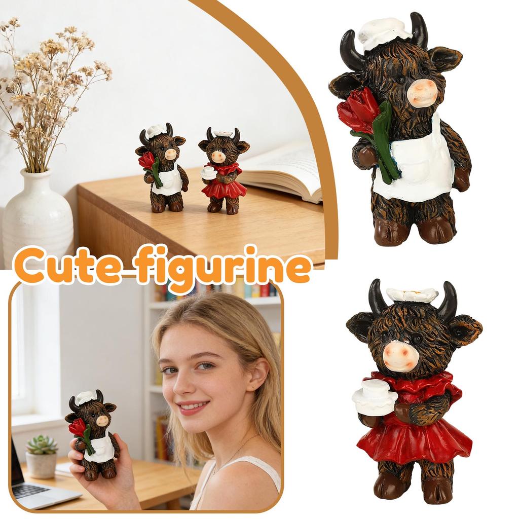 Handheld Rose Cow, Home Ornaments, Gift Festive