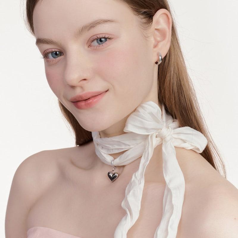 

ENGBROX haze heart scarf_3 colors white
