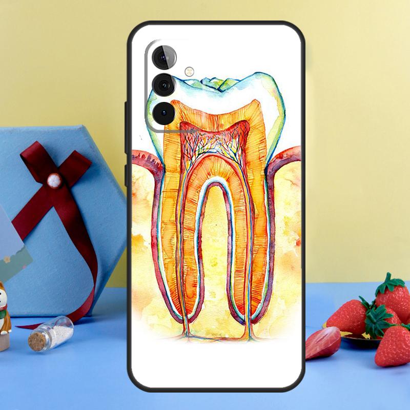 dentist tooth pattern Case For Samsung Galaxy A14 A54 A34 A12 A22 A32 A52 S A51 A71 A13 A23 A33 A53 A15 A25 Cover