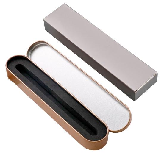 Metal Pencil Case Empty Hinged Tin Box with Foam Padding Rust-Proof Shatterproof Organizer for Pens Pencils Makeup Brushes School Office