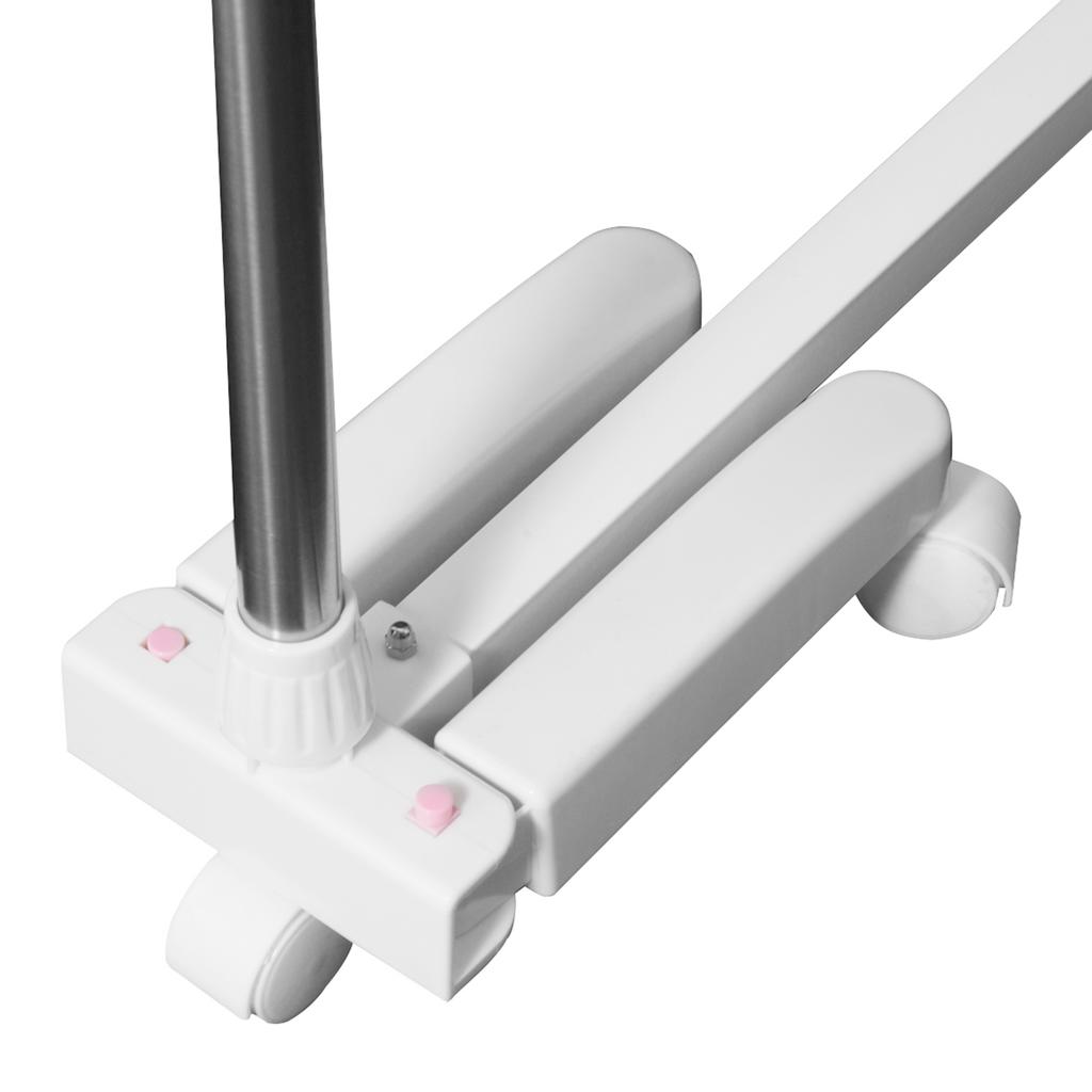 Tower Clothes Airer, Extendable Standing Dryer with 3 Levels, Foldable Wings, Casters, 154 cm, White