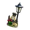 Patio Dog Figurine, Light Sculpture Made of Resin for The