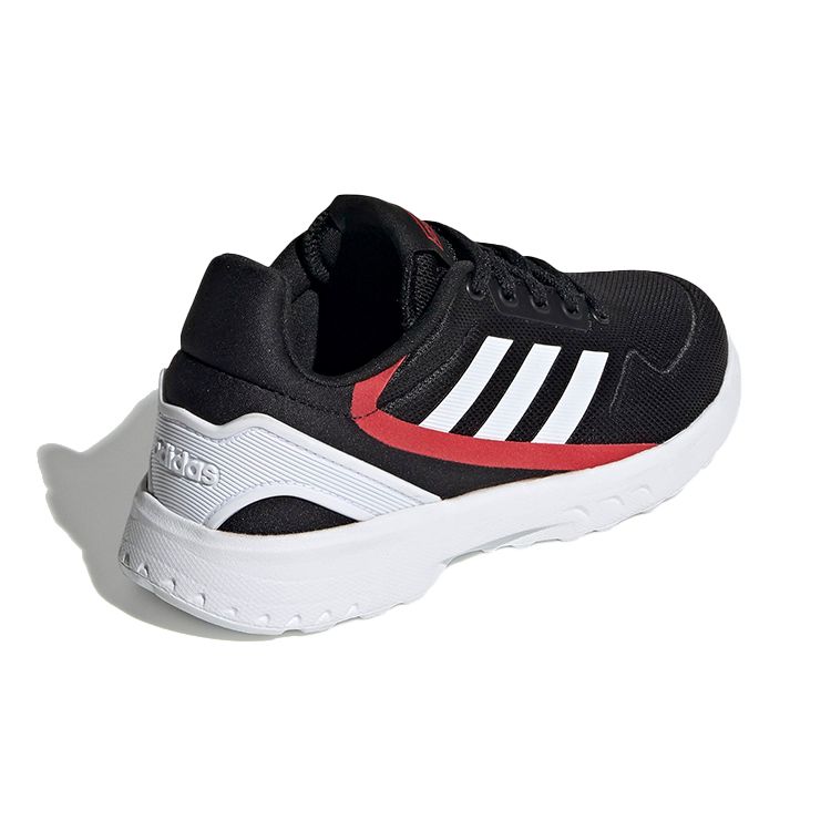 Adidas Neo Nebula Ted K Fashion Splicing Breathable Low-Top Running Shoes Kids Running Shoes Black Red White EH2542