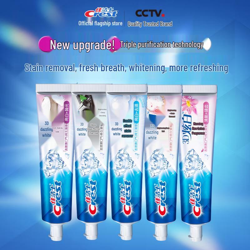 

Crest 3D White Fluoride Toothpaste Multi-Flavor Family Pack