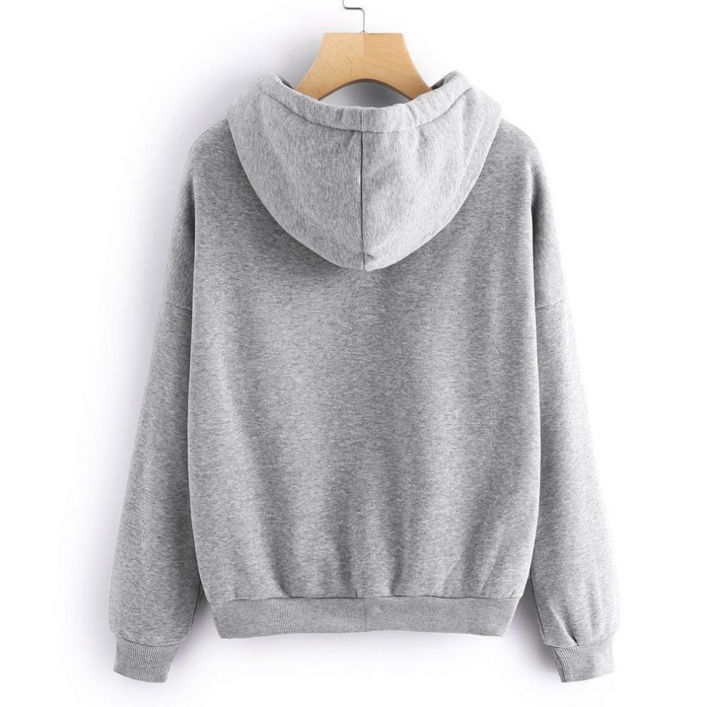 2022 Trendy Women's Loose Fit Printed Hooded Sweatshirt - Multi-color