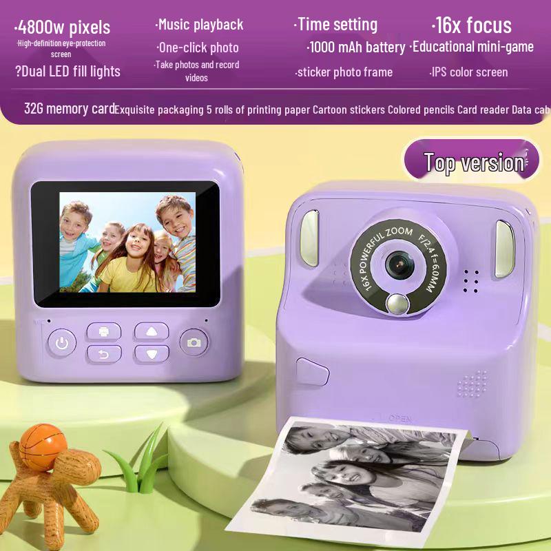 

Портативная детская образовательная камера мгновенной печати - Цифровые фотографии высокого разрешения