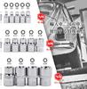 HYCDIYTS Torx Socket Socket Screw with Storage Box 14-piece E-type Set, Star-shaped, Flower-shaped, Wrench, Remover, E-type Socket, (black)