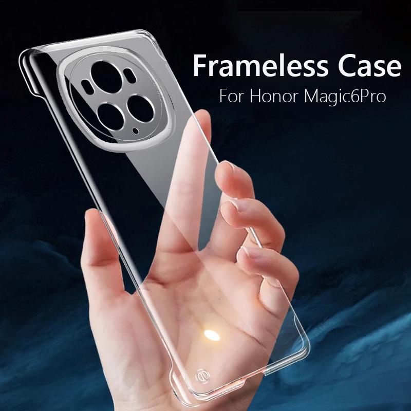 Frameless Slim Clear Hard Back Cover Case On For Honor Magic6 Pro Magic 6 Pro Magic6Pro 5G Coque Phone Cases Honor Magic6 Pro