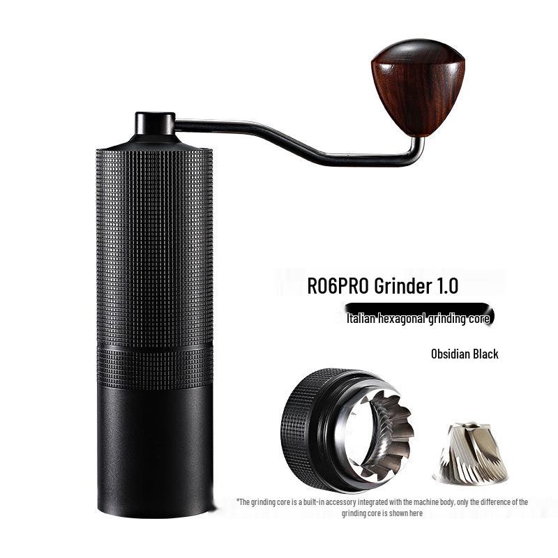 Stainless Steel Manual Coffee Grinder with External Adjustment and Seven-Star Ghost Teeth for Pour-Over Brewing
