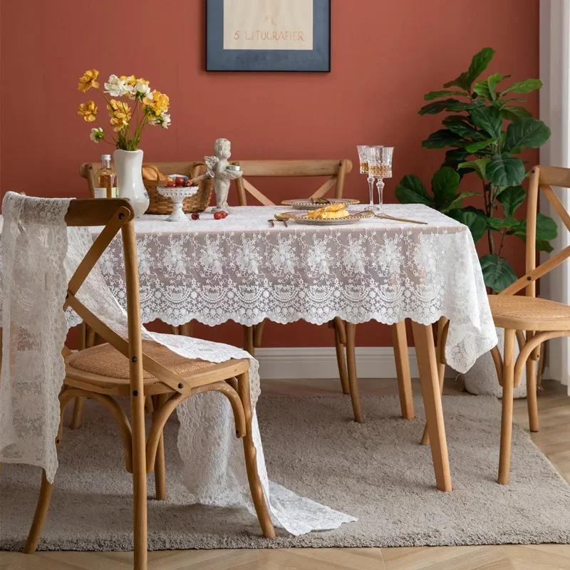 Banquet Decor Supply Table Runner Floral Table Path Vintage Lace Table cover Lace Tablecloth Hotel Home Birthday Wedding Party