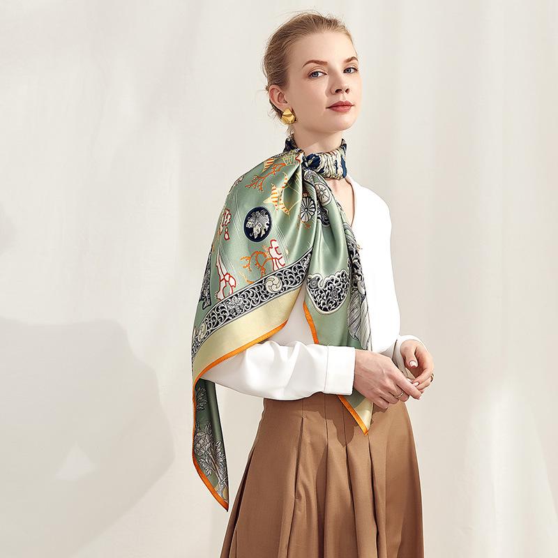 Heavyweight 16 Momme Mulberry Silk Scarf - Chinese Style Business Gift In Stock