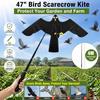3D Realistic Hawk Bird Kite Frightening Bird Repellent Eagle Kite Bird Scarer Kite  Garden
