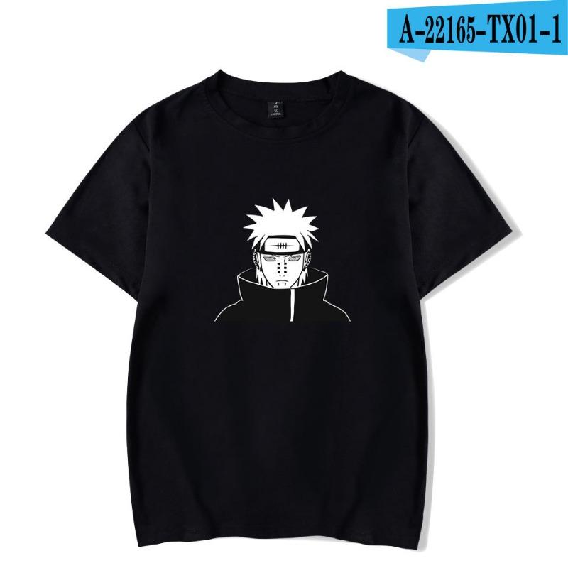 Anime Peripheral Naruto Childrens Tshirt Pure Cotton Cartoon Print Parentchild Outfit Trendy Brand Casual Short Sleeved Shirt