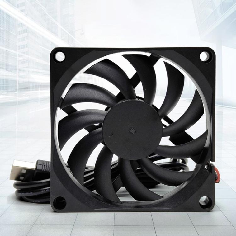 Router Cooling Fan PC Cooling TV Box Wireless Quiet 5V USB Power 80mm Fan Protective Net for Router Modem TV Box