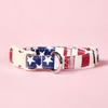1pc Independence Day Dog Collar - Soft & Comfortable Nylon Adjustable Collar with Stripe & Star Pattern, American Flag Design