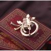 Elegant Pearl Rhinestone Brooch for Ladies' Evening Dress and Corsage