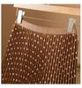 2025 Plus Size Korean Polka Dot High-Waist Casual A-line Long Skirt