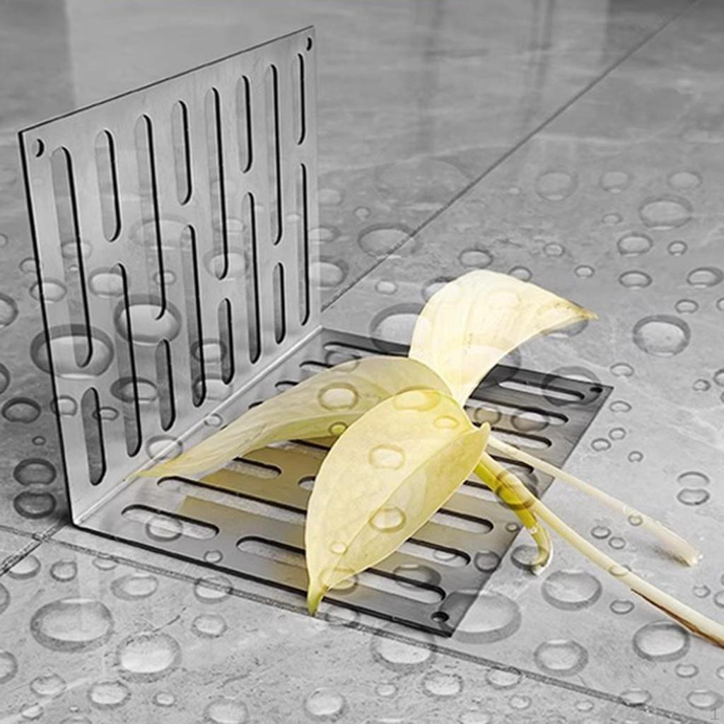 Corner Drain for Wall Installation Stainless Steel L Shaped Sink