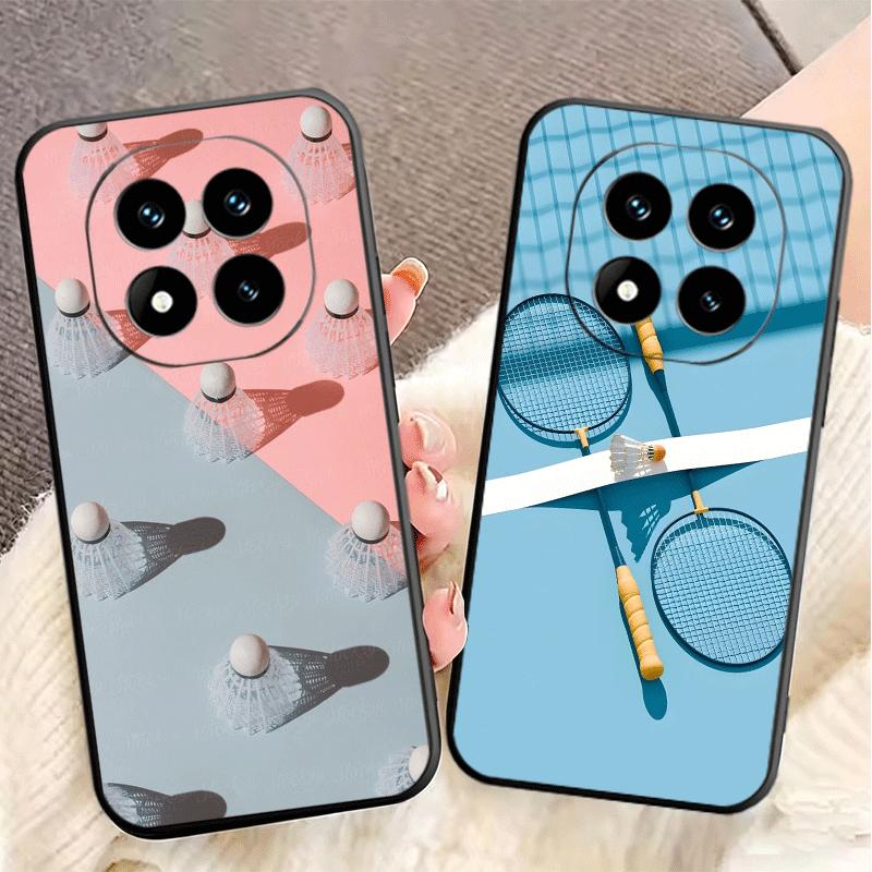 Badminton Sport Soft Phone Case for Xiaomi Redmi Note 12 13 14 15 Pro Plus 11 12S 11S 11T 10 4G Black Cover Back Shell