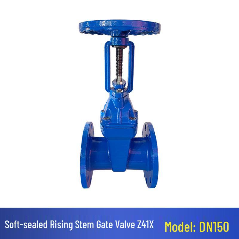 Z41X-16 DN100 Manual Rising Stem Elastic Seat Flanged Gate Valve for Tap Water