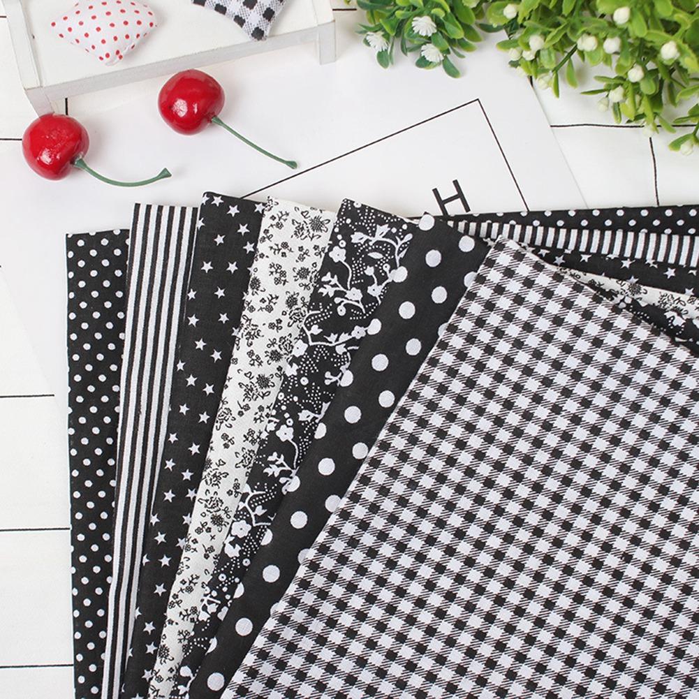 7pcs 50*50cm Cotton Fabric DIY Assorted Squares Pre Cut Bedding Kit Quarters Bundle