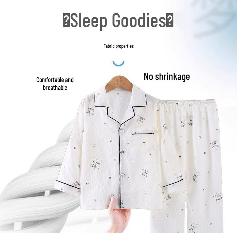 Süßer Übergrößen-Anzug mit Kragen, Wolkenbaumwoll-Langarm- und Langhosen-Pyjama für Frühling bis Sommer