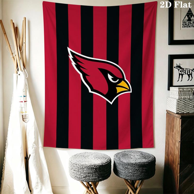 Arizona Cardinals Wall Tapestry Aesthetic Wall Hanging Printed Fabric Blanket Decorative Tapestries for Bedroom Living Room Home Decor