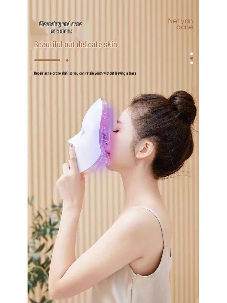 LED Siebenfarben Photon Rejuvenation Schönheitsmaske mit Touch-Steuerung