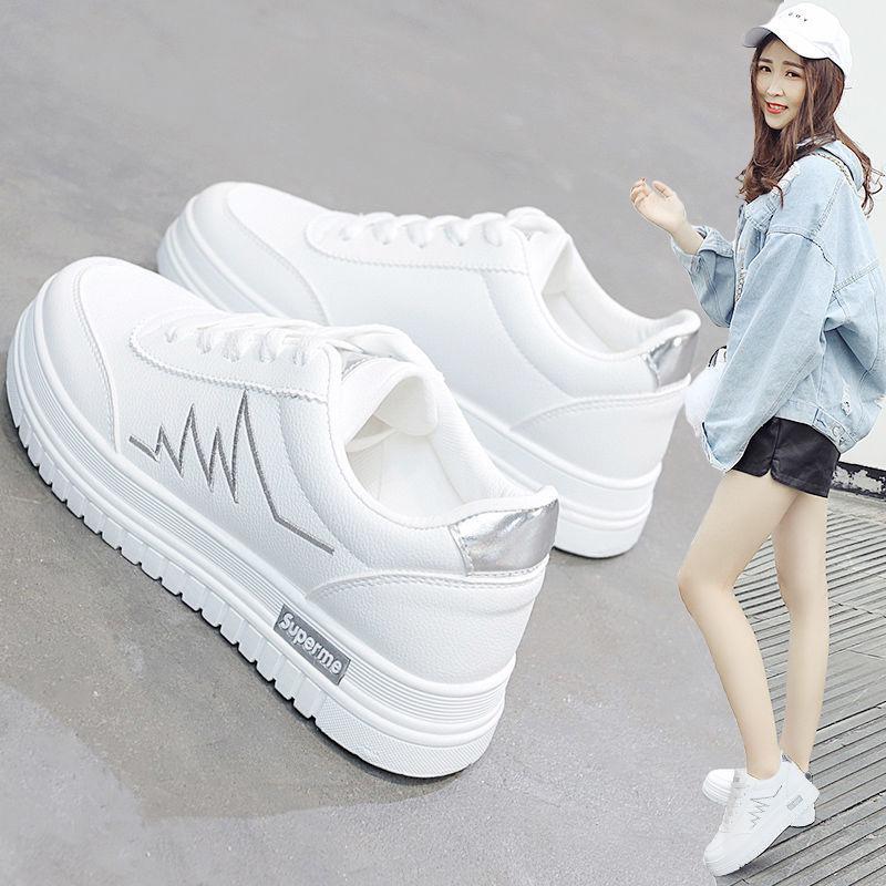 Fast Delivery of 22 Spring and Summer New Student Muffin Thick-soled Sneakers