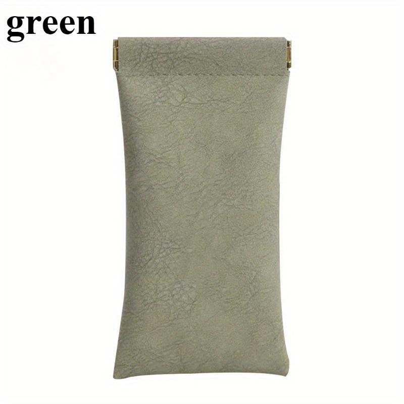 5pcs PU Leather Reading Glasses Bag Case Automatic Closed Sunglasses Cover Eyewear Lightweight Storage Waterproof Protective Bag